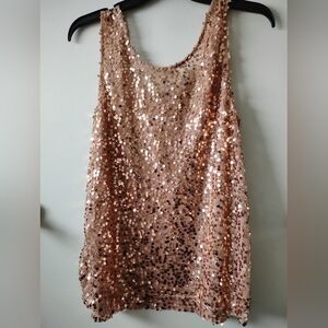 Sequin Champagne Tank Top